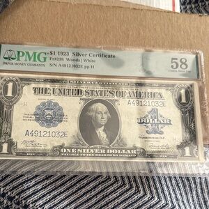 1923 One Silver Dollar PMG Certified Silver Certificate